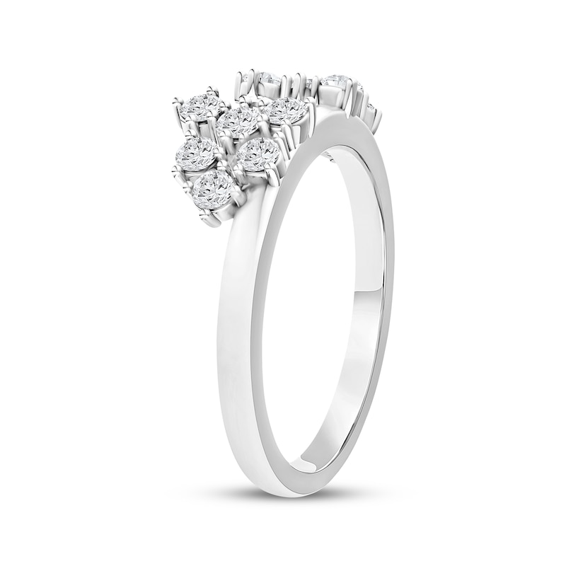 Main Image 2 of Now + Forever Diamond Cluster Enhancer Ring 3/4 ct tw 14K White Gold