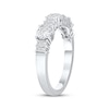 Thumbnail Image 2 of Now + Forever Lab-Grown Diamonds Round & Baguette-Cut Anniversary Ring 1 ct tw 14K White Gold