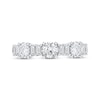 Thumbnail Image 4 of Now + Forever Lab-Grown Diamonds Round & Baguette-Cut Anniversary Ring 1 ct tw 14K White Gold