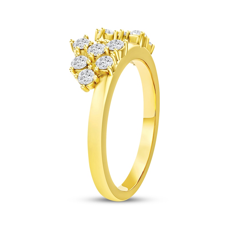 Main Image 2 of Now + Forever Diamond Cluster Enhancer Ring 3/4 ct tw 14K Yellow Gold