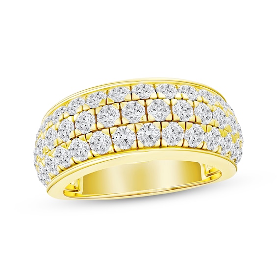 Now + Forever Lab-Grown Diamonds Three-Row Anniversary Ring 2 ct tw 14K Gold