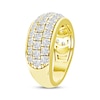 Thumbnail Image 2 of Now + Forever Lab-Grown Diamonds Three-Row Anniversary Ring 2 ct tw 14K Yellow Gold