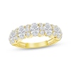 Thumbnail Image 1 of Now + Forever Lab-Grown Diamonds Oval & Round-Cut Anniversary Ring 2 ct tw 14K Yellow Gold