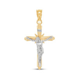 Crucifix Charm 14K Two-Tone Gold
