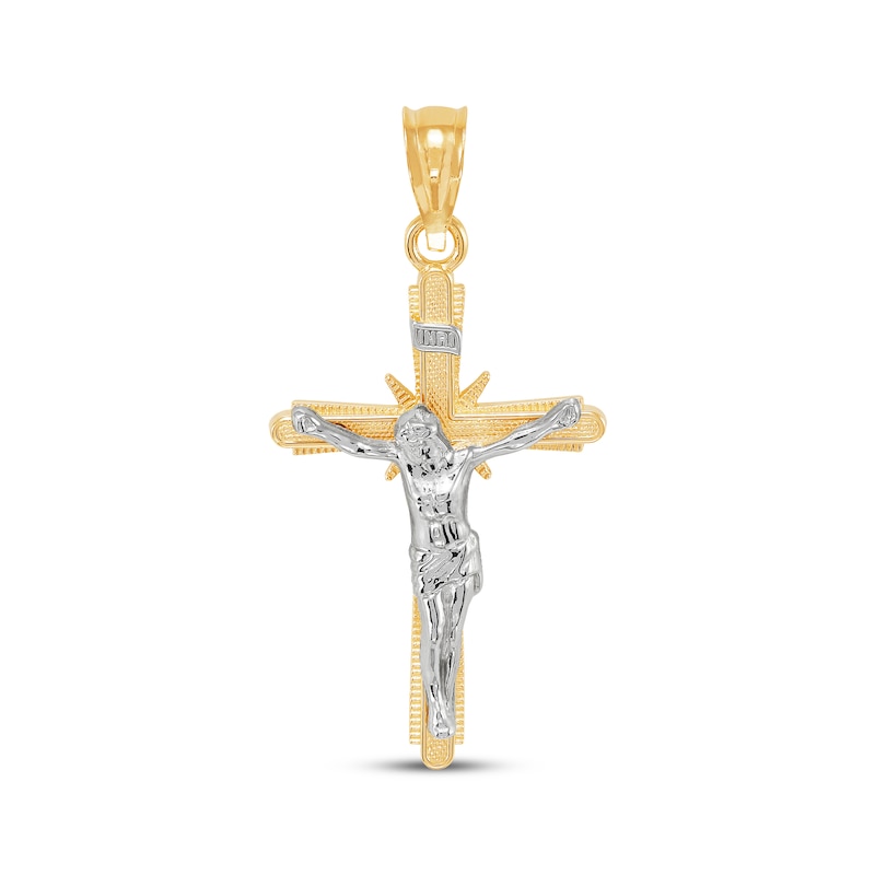 Main Image 1 of Crucifix Charm 14K Two-Tone Gold