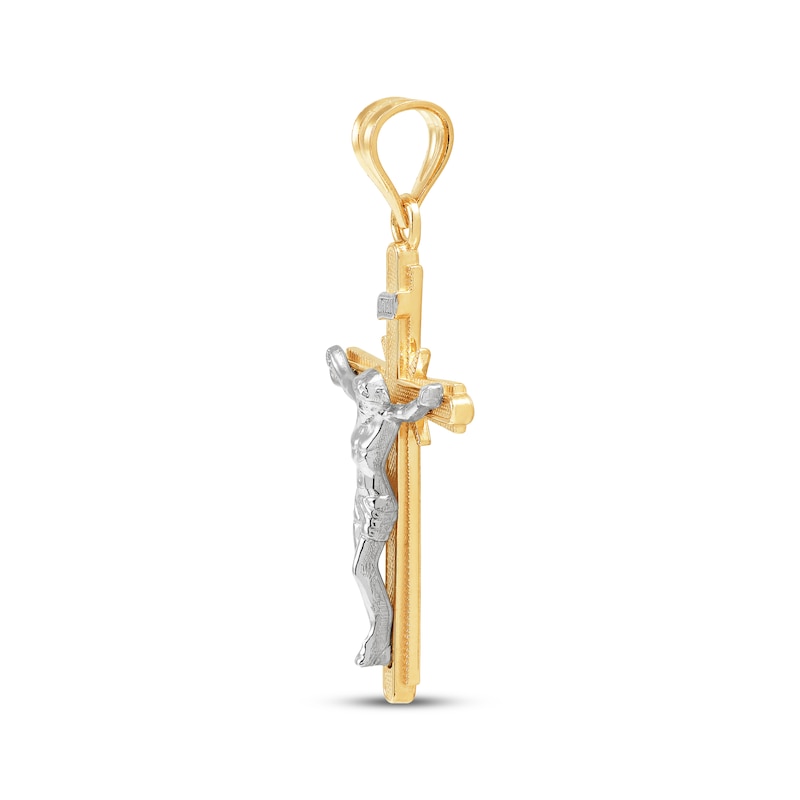 Main Image 3 of Crucifix Charm 14K Two-Tone Gold