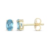 Thumbnail Image 3 of STUDIO BY KAY Oval-Cut Swiss Blue Topaz Solitaire Stud Earrings 24K Yellow Gold Vermeil Sterling Silver
