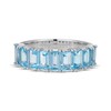 Thumbnail Image 3 of STUDIO BY KAY Baguette-Cut Swiss Blue Topaz Stackable Ring Sterling Silver