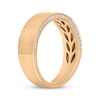 Thumbnail Image 2 of Neil Lane Men's Diamond Brushed-Finish Wedding Band 1/5 ct tw 14K Yellow Gold