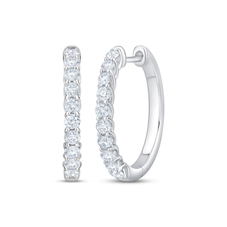 KAY Lab-Grown Diamonds Trellis Hoop Earrings 1/2 ct tw Sterling Silver