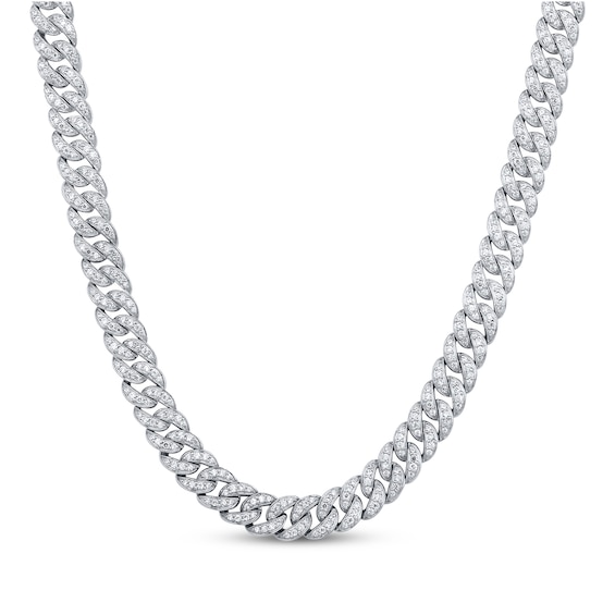 KAY Lab-Grown Diamonds Curb Chain Necklace 5 ct tw Sterling Silver 18"