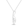 Thumbnail Image 3 of Unstoppable Love Lab-Grown Diamond Marquise Frame Necklace 3 ct tw 14K White Gold 19"
