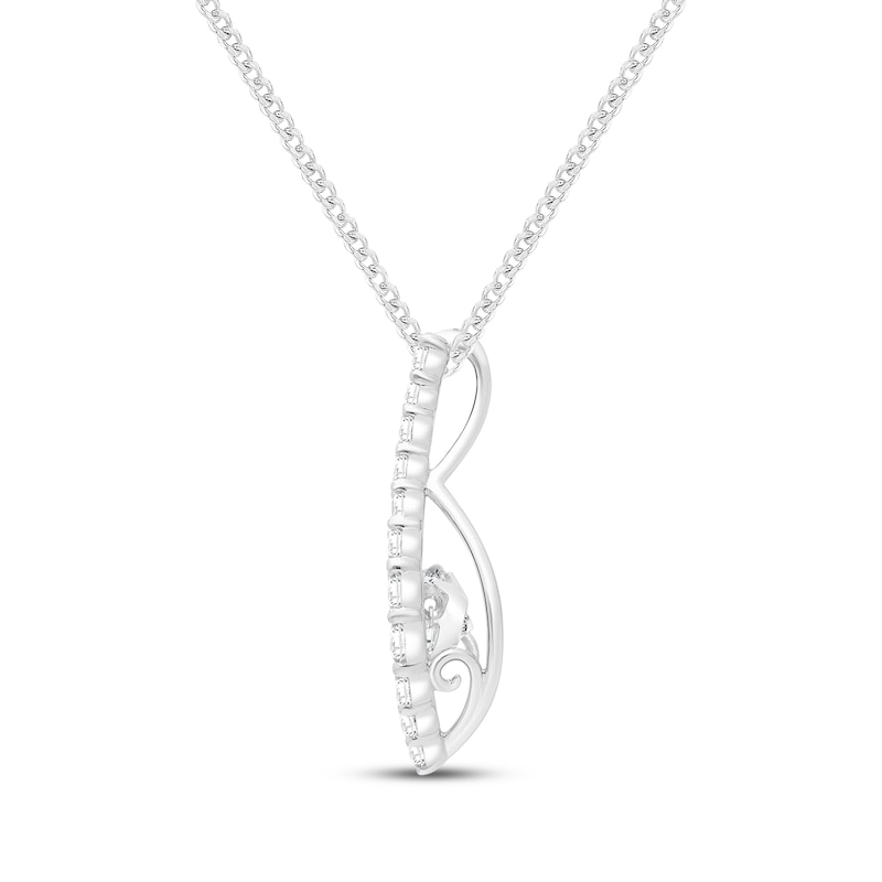 Main Image 3 of Unstoppable Love Lab-Grown Diamond Marquise Frame Necklace 3 ct tw 14K White Gold 19"