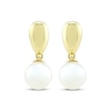 Thumbnail Image 2 of STUDIO BY KAY Cultured Pearl Drop Earrings 24K Yellow Gold Vermeil Sterling Silver