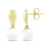 Thumbnail Image 3 of STUDIO BY KAY Cultured Pearl Drop Earrings 24K Yellow Gold Vermeil Sterling Silver