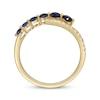 Thumbnail Image 2 of Blue Sapphire & Diamond Deconstructed Ring 1/10 ct tw 10K Yellow Gold