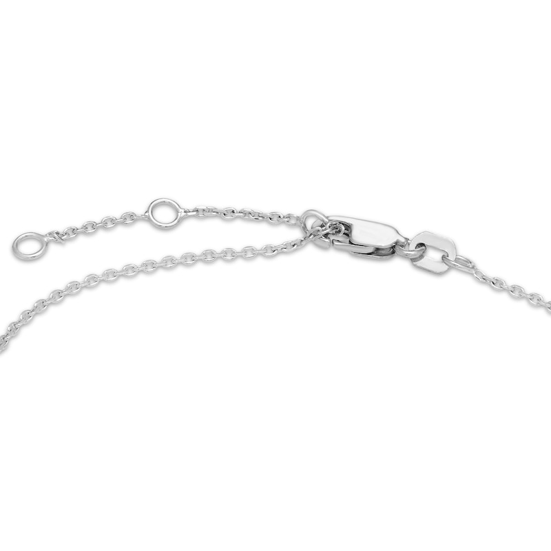 Main Image 3 of KAY Lab-Grown Diamonds Bezel-Set Round-Cut Solitaire Bracelet 1/8 ct tw Sterling Silver 7.25"