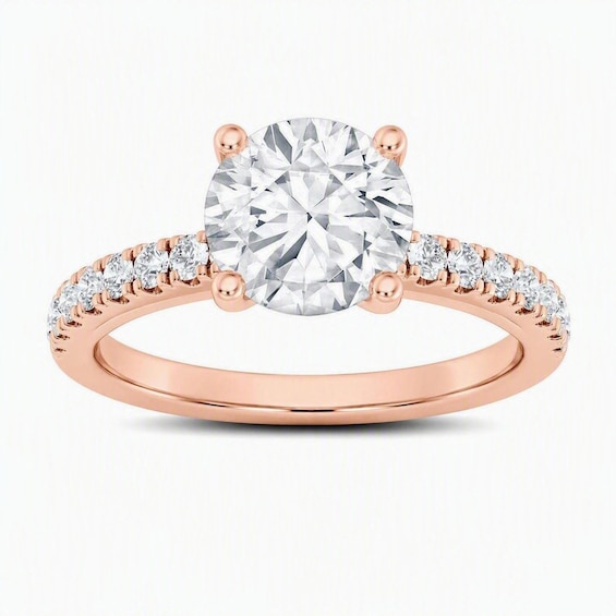 Now + Forever Lab-Grown Diamond Engagement Ring Setting 1/4 ct tw 14K Rose Gold