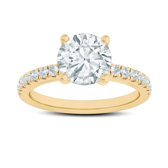 Now + Forever Natural Diamond Engagement Ring Setting 1/4 ct tw 18K Yellow Gold