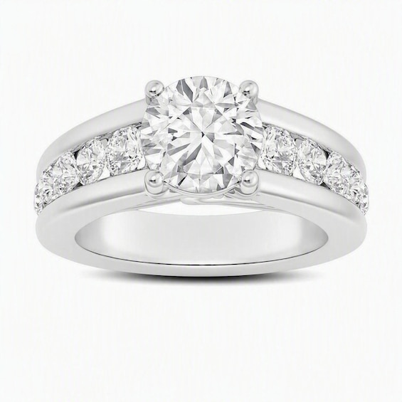Now + Forever Lab-Grown Diamond Engagement Ring Setting 1 ct tw Platinum