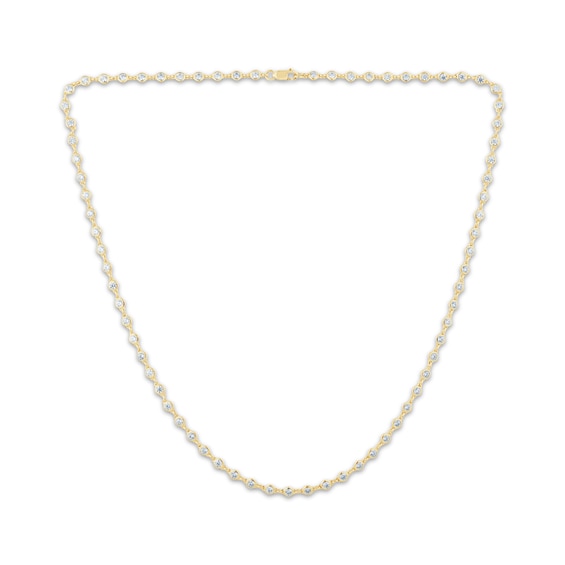 KAY Lab-Grown Diamonds Tennis Necklace 4 ct tw 10K Yellow Gold 18"