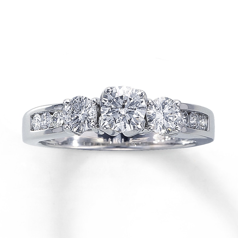 Diamond Engagement Ring 1 ct tw Round-cut 14K White Gold