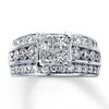 Diamond Ring 2-5/8 ct tw Princess-cut 14K White Gold