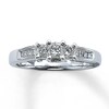 Three-Stone Diamond Ring 1/2 ct tw Princess-Cut 14K White Gold