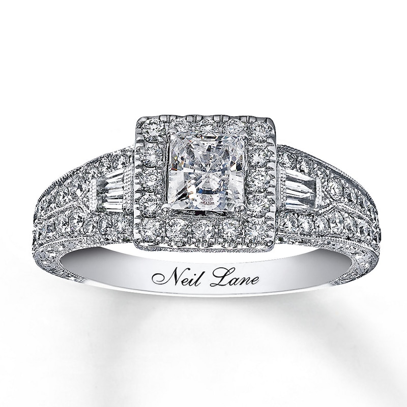 Main Image 1 of Neil Lane Engagement Ring 1 ct tw Diamonds 14K White Gold