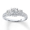 Thumbnail Image 0 of 3-Stone Diamond Ring 1 ct tw Round-cut 14K White Gold