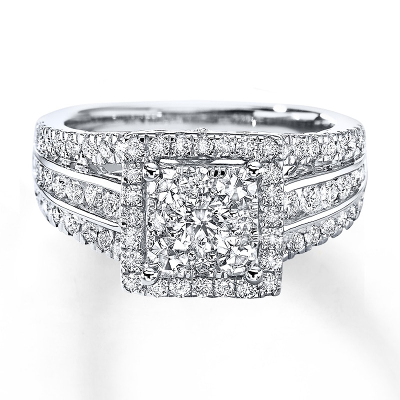 Main Image 1 of Now + Forever Diamond Engagement Ring 1-1/2 cts tw Round-cut 14K White Gold