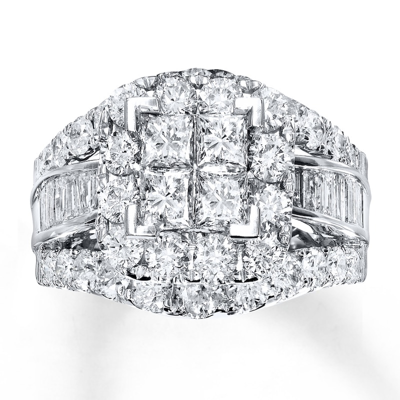 Diamond Engagement Ring 4 Carats tw 14K White Gold