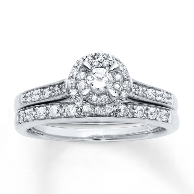 Main Image 1 of Now + Forever Diamond Bridal Set 1/2 ct tw Round-Cut 14K White Gold