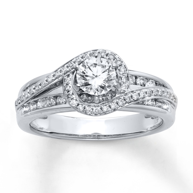 Main Image 1 of Now + Forever Diamond Engagement Ring 7/8 ct tw Round-cut 14K White Gold