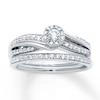 Thumbnail Image 0 of Diamond Bridal Set 1/3 ct tw Round-cut 10K White Gold