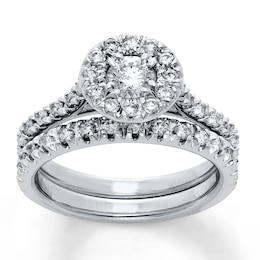 Now + Forever Diamond Bridal Set 5/8 ct tw Round-cut 14K White Gold