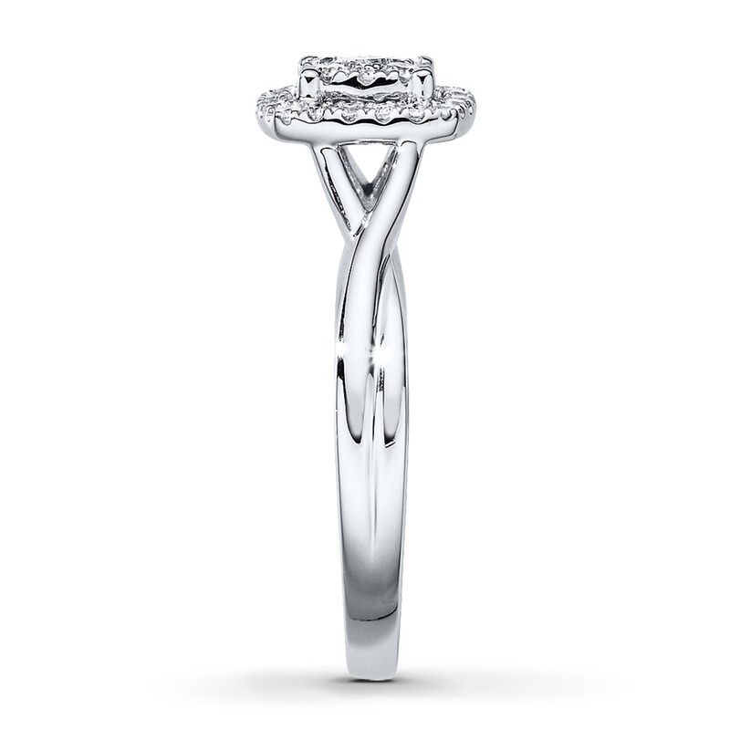 Diamond Engagement Ring 1/3 ct tw Round-cut 10K White Gold
