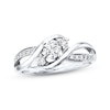 Thumbnail Image 0 of Three-Stone Engagement Ring 3/8 ct tw Diamonds 14K White Gold