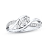 Thumbnail Image 1 of Three-Stone Engagement Ring 3/8 ct tw Diamonds 14K White Gold