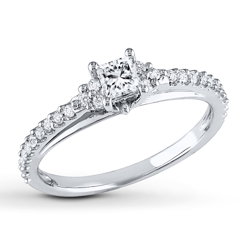 Diamond Engagement Ring 1/2 Carat tw 10K White Gold