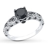 Thumbnail Image 1 of Now + Forever Black Diamond Ring 1-1/4 Carats tw 10K White Gold