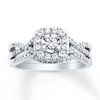 Thumbnail Image 1 of Now + Forever Diamond Bridal Set 3/8 ct tw Round-cut 10K White Gold