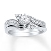 Thumbnail Image 0 of Diamond Bridal Set 1/3 ct tw Round-cut 10K White Gold