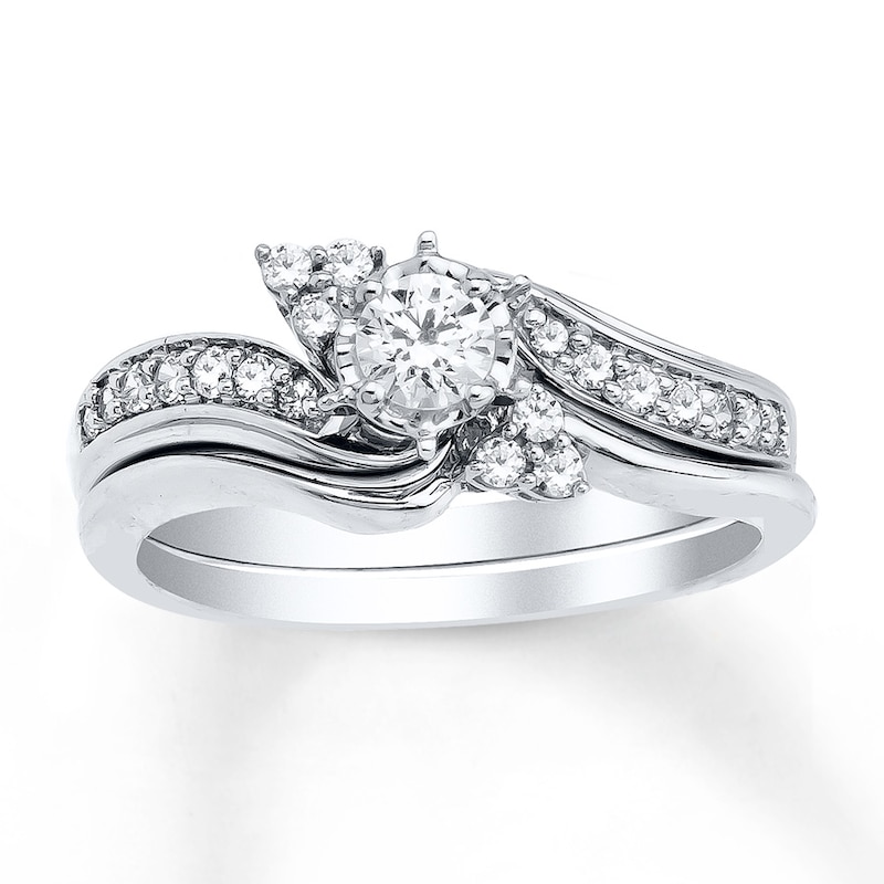 Main Image 1 of Now + Forever Diamond Bridal Set 1/3 ct tw Round-cut 10K White Gold