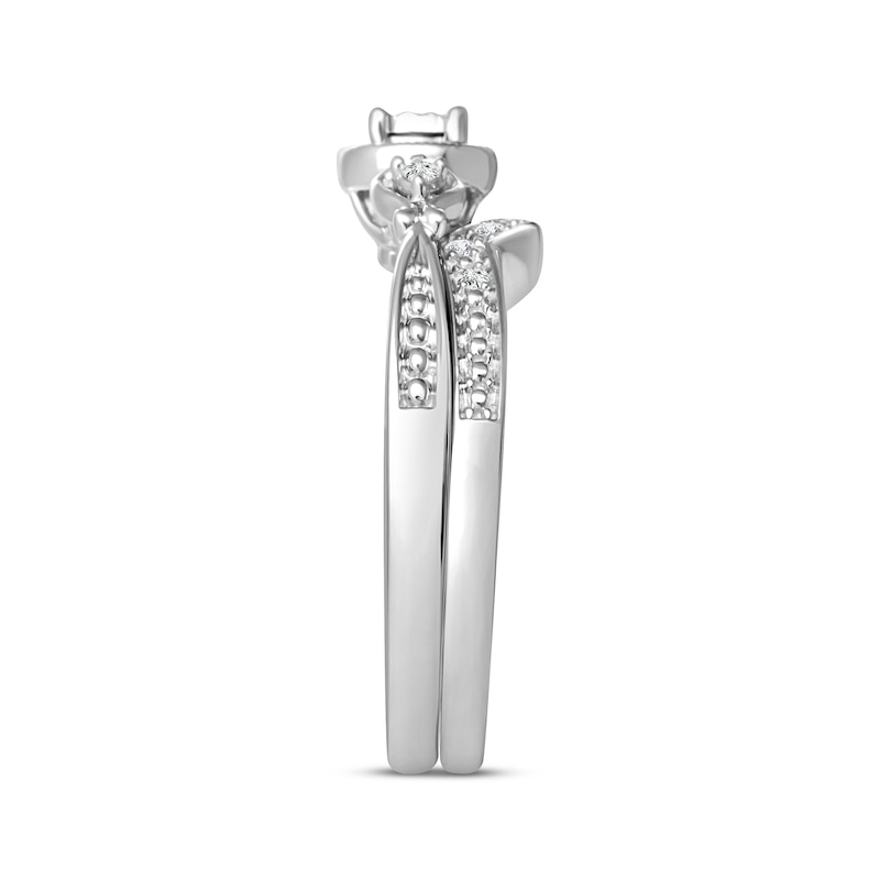 Main Image 2 of Now + Forever Diamond Bridal Set 1/8 ct tw Round-cut 10K White Gold