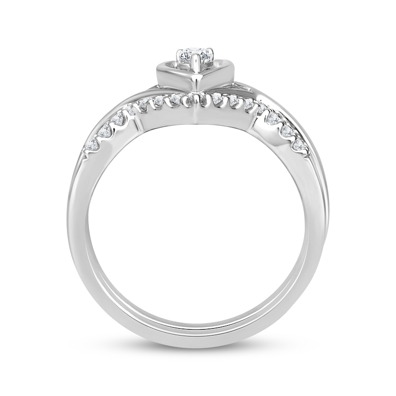 Main Image 3 of Now + Forever Diamond Bridal Set 1/4 ct tw Round-cut 10K White Gold