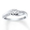 Thumbnail Image 0 of Diamond Engagement Ring 1/3 ct tw Princess-cut 10K White Gold