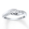 Thumbnail Image 1 of Now + Forever Diamond Engagement Ring 1/3 ct tw Princess-cut 10K White Gold