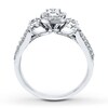 Thumbnail Image 1 of Diamond Engagement Ring 1/2 ct tw Princess-cut 14K White Gold