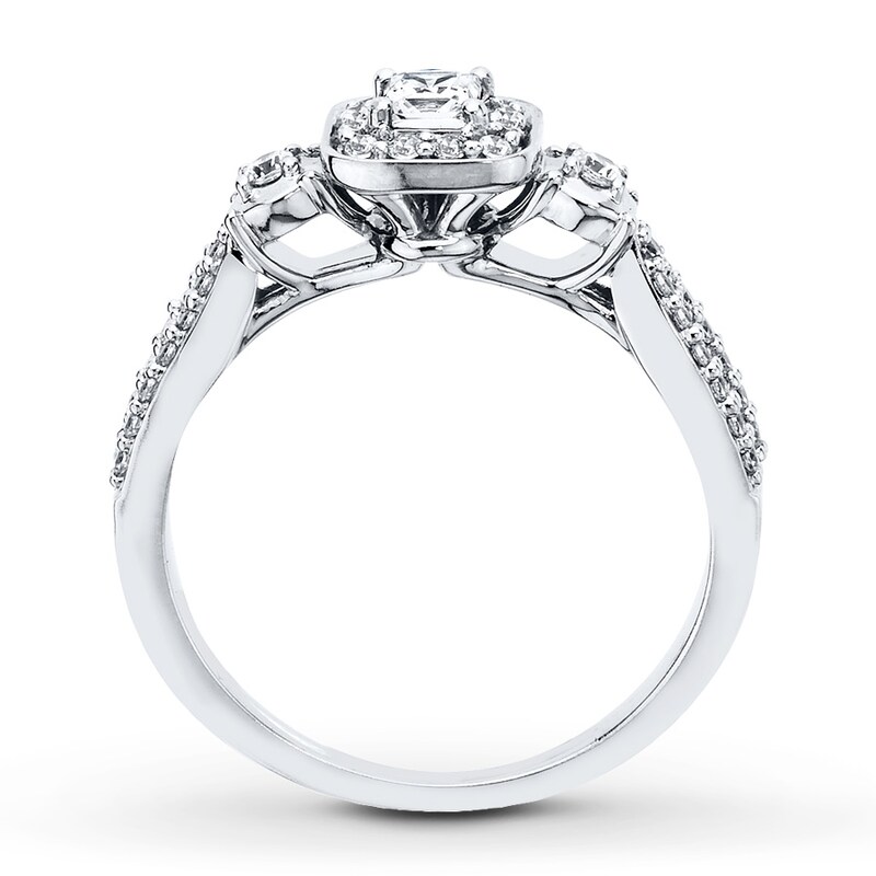 Diamond Engagement Ring 1/2 ct tw Princess-cut 14K White Gold